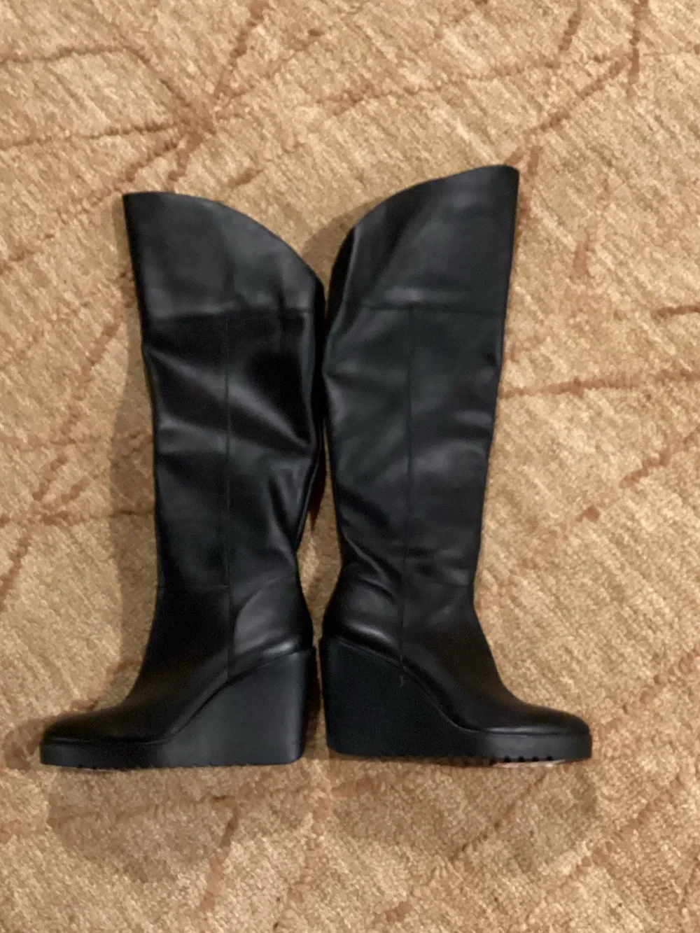 Rebecca Minkoff Black Over-the-Knee Wedge Boots